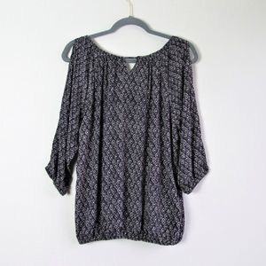 Maurices faux wrap cold shoulder blouse